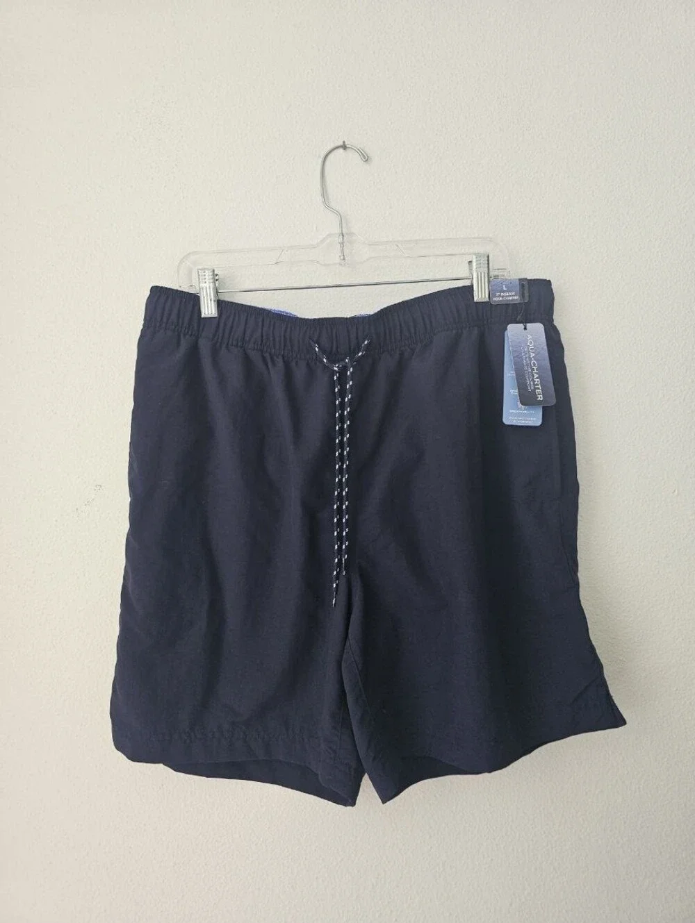 Roundtree & Yorke Aqua-Charter Men’s Swim Trunks – Navy Blue, Size L